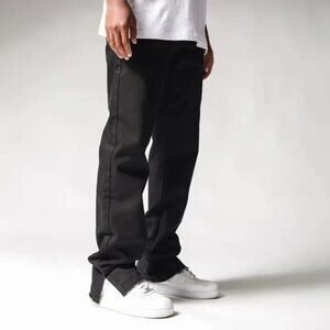 Men Black Flared Jeans